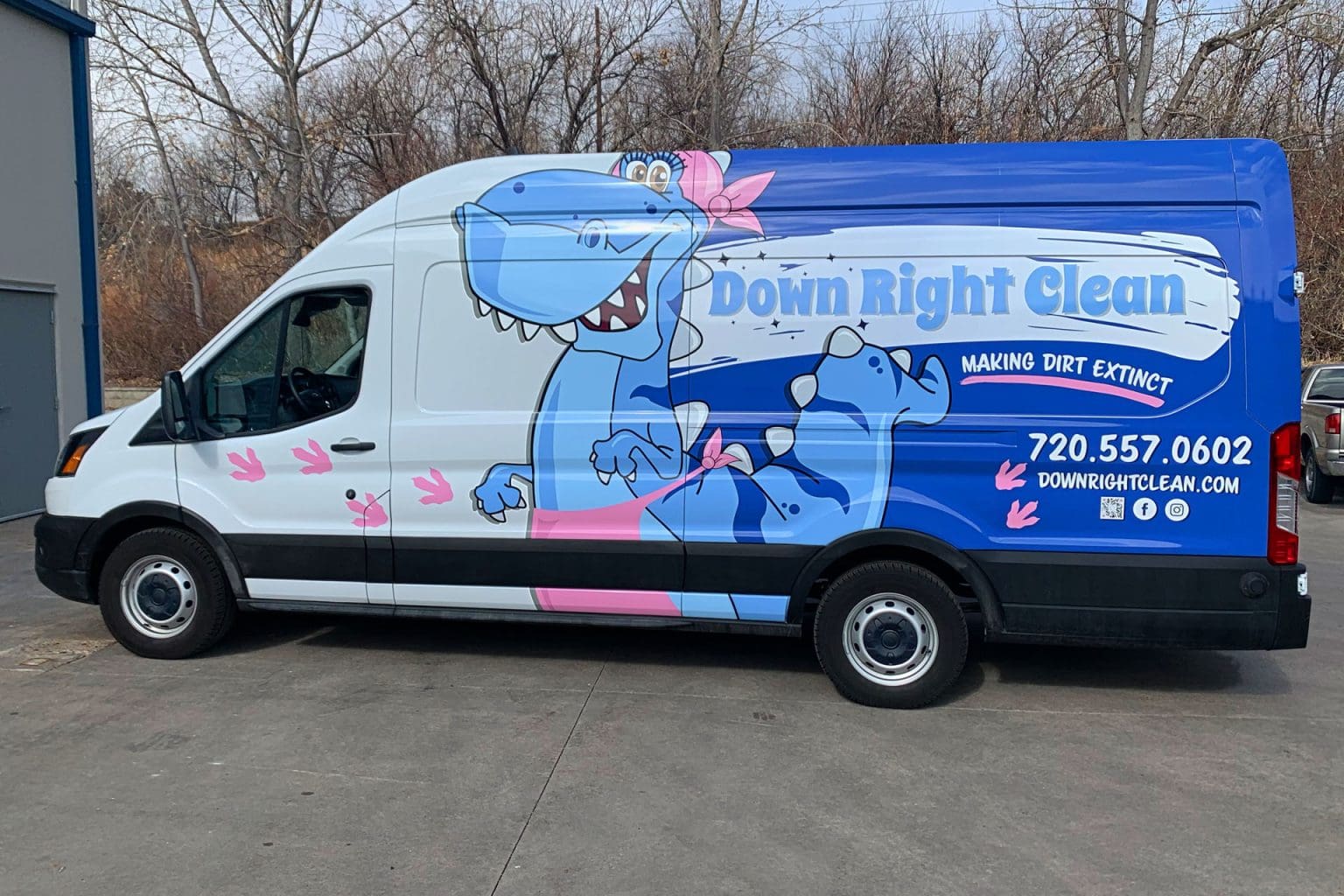Commercial fleet vehicle wrap